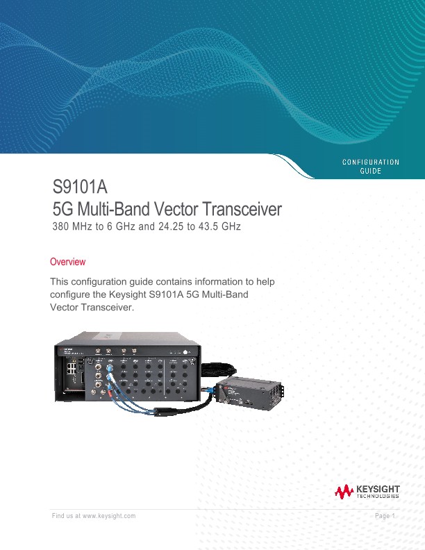 S9101A 5G MultiBand Vector Transceiver PDF Asset Page Keysight